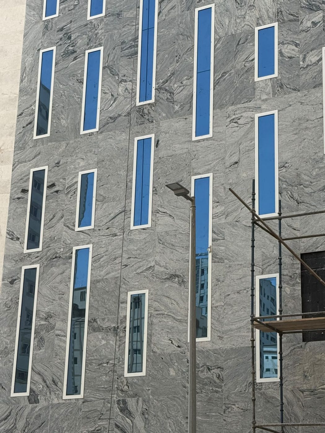 Architectural stone facade details